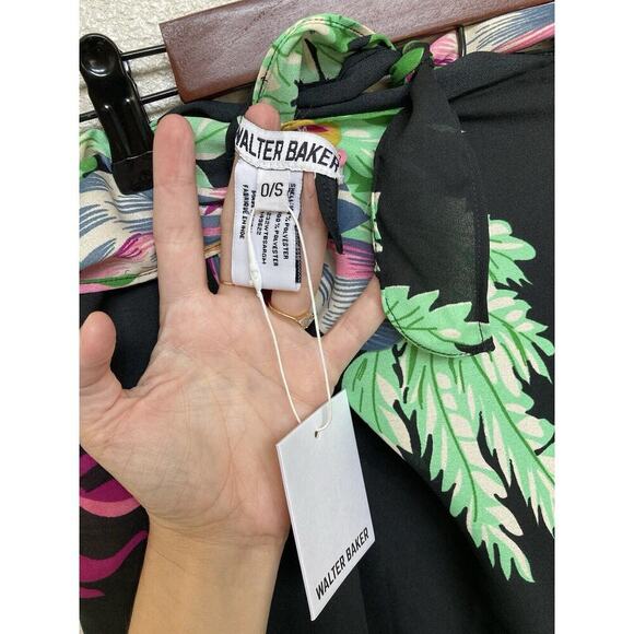 Walter Baker Black Floral Swim Sarong - Picture 6 of 9